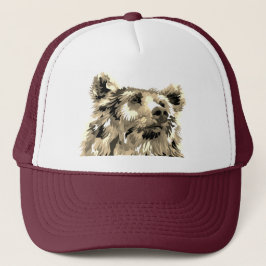 Gorra De Camionero Naturaleza animal marrón de oso pardo