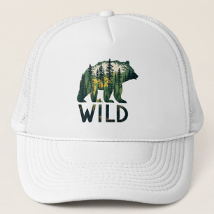 Gorra De Camionero Naturaleza del oso salvaje al aire libre
