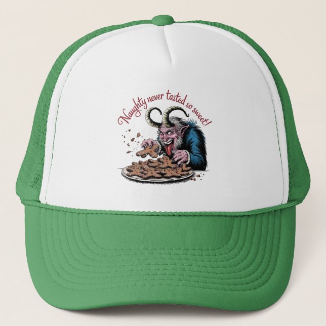 Gorra De Camionero Naughty Krampus Navidades Design (Anverso)