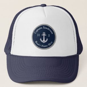 Gorra De Camionero Nautical Boat Name Anchor Rope Welcome Aboard Nava