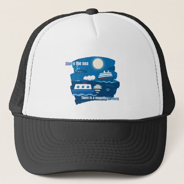 Gorra De Camionero Navegación, aire, sueño: El magnífico mundo del ma (Anverso)