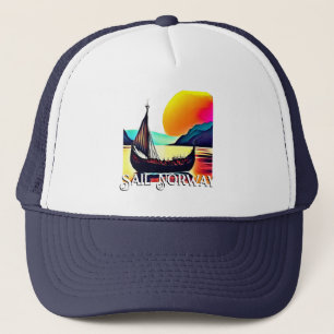 Gorra De Camionero Navegar por Noruega con Vikiing Ship