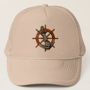 Gorra De Camionero Naves náuticas rueda y ancla