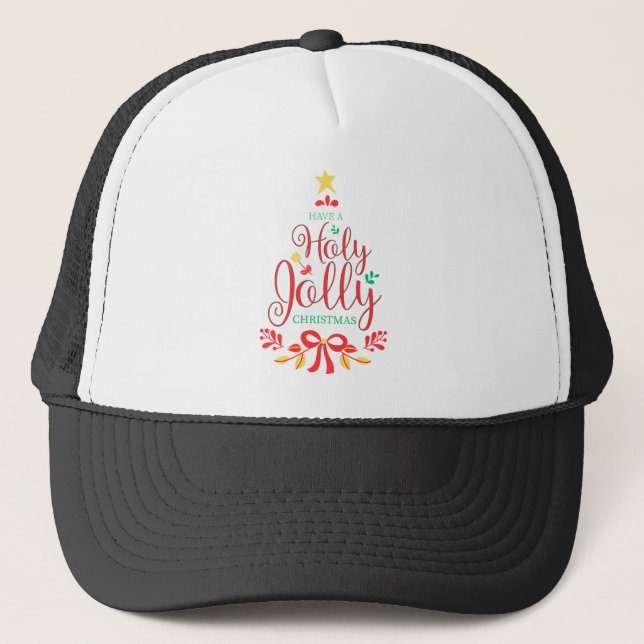 Gorra De Camionero Navidad alegre y divertida (Anverso)