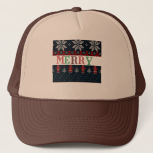 Gorra De Camionero navidad de merry de punto