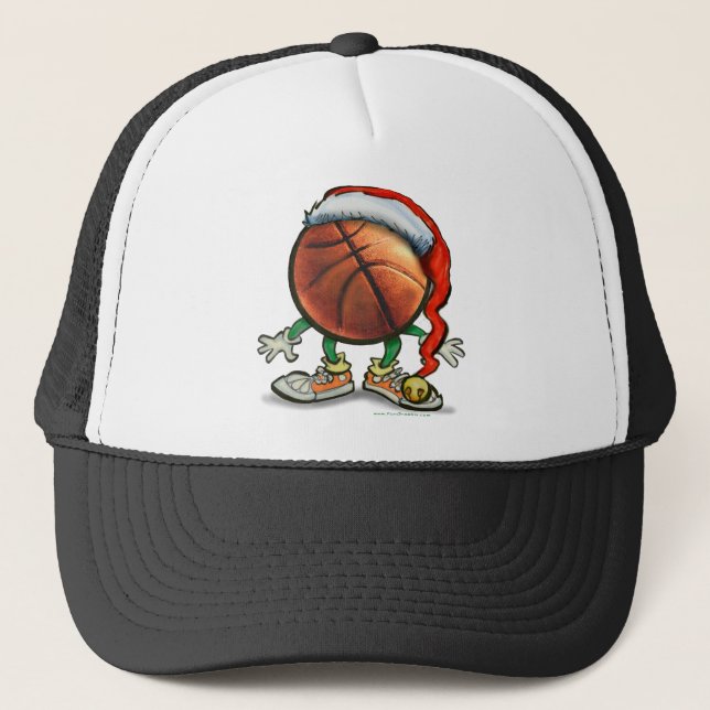 Gorra De Camionero Navidad del Baloncesto (Anverso)