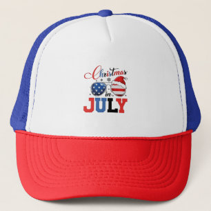 Gorra De Camionero Navidad en Julio Santa Divertido Xmas 4 de Julio