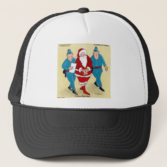 Gorra De Camionero Navidad policial: Santa ha sido muy mala (Anverso)