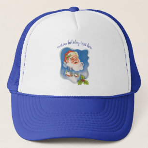 Gorra De Camionero Navidad Vintage, Retro Santa Claus Alegre