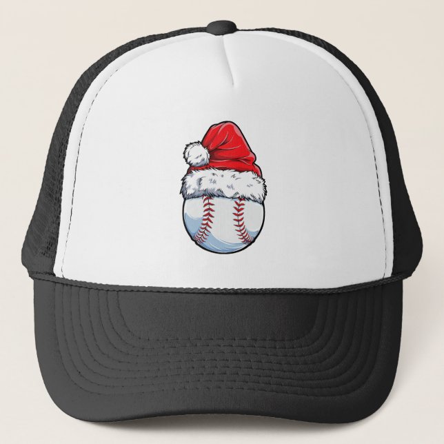 Gorra De Camionero Navidades Ball de Béisbol Santa Hat Xmas Boys Catc (Anverso)