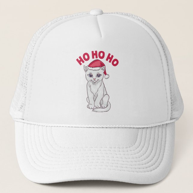 Gorra De Camionero Navidades Cat Ho Ho Ho Ho (Anverso)