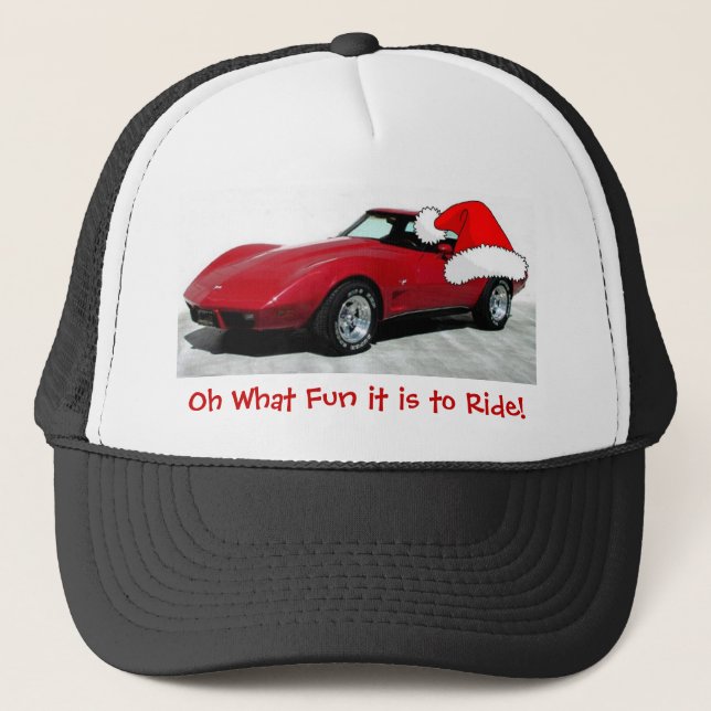 Gorra De Camionero navidades Corvette Rojo 1979 (Anverso)
