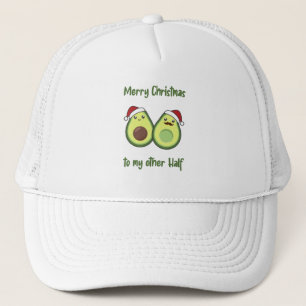 Gorra De Camionero Navidades de aguacate iluminan divertidos aguacate