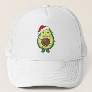 Gorra De Camionero Navidades de aguacate iluminan divertidos aguacate