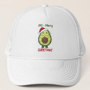 Gorra De Camionero Navidades de aguacate iluminan divertidos aguacate