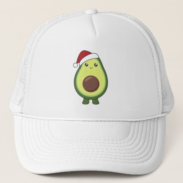 Gorra De Camionero Navidades de aguacate iluminan divertidos aguacate (Anverso)
