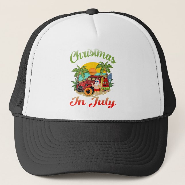 Gorra De Camionero Navidades de Julio en Santa Hawai (Anverso)