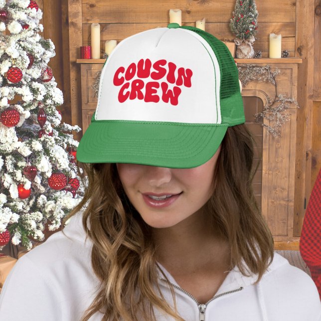 Gorra De Camionero Navidades de la tripulación de primo coincidiendo  (Cousin Crew Christmas Matching Family Reunion Trucker Hat a perfect matching gift for cousins)