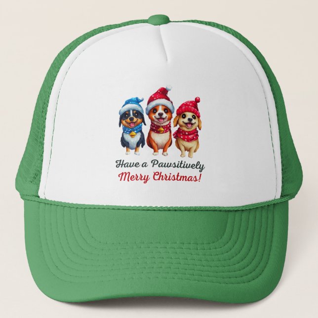Gorra De Camionero Navidades de perros (Anverso)