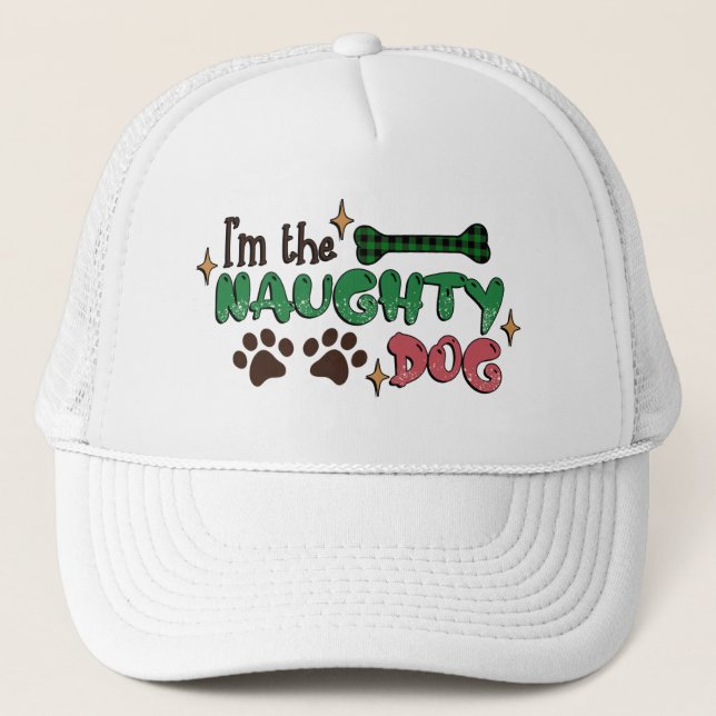 Gorra De Camionero Navidades de perros traviesos (Anverso)