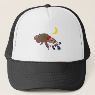 Gorra De Camionero navidades de santa claus sloth