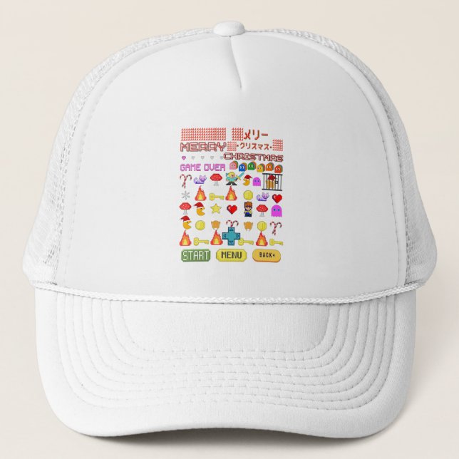 Gorra De Camionero Navidades de vacaciones de Mikitiez videogame cute (Anverso)