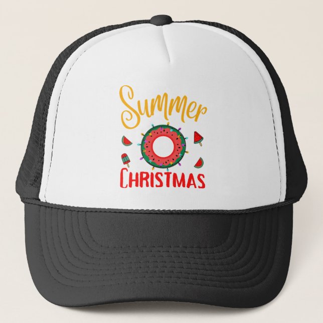 Gorra De Camionero Navidades de verano julio (Anverso)