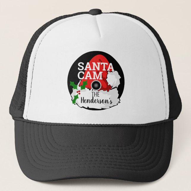 Gorra De Camionero Navidades divertidos de la vigilancia de Santa Cam (Anverso)