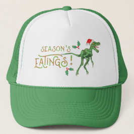Gorra De Camionero Navidades divertidos Velociraptor Dinosaur Eatings