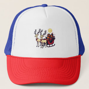Gorra De Camionero Navidades en la calabaza de renos de Halloween pre