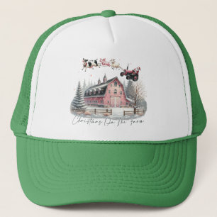 Gorra De Camionero Navidades en la granja, Feliz Navidad
