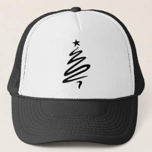 Gorra De Camionero Navidades Fir Star Estilizan tres árboles