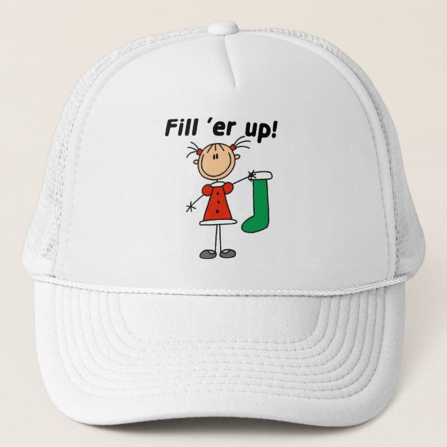 Gorra De Camionero Navidades llenando camisetas y regalos (Anverso)
