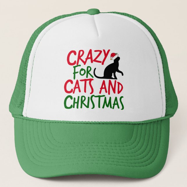 Gorra De Camionero Navidades locos del gato (Anverso)