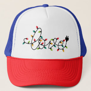 Gorra De Camionero Navidades Luces Coloridas Love Text-45872
