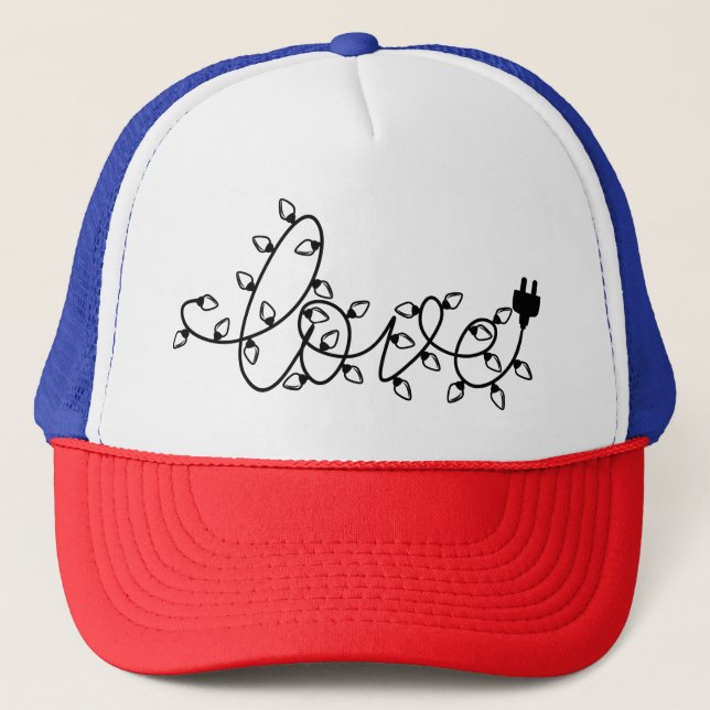 Gorra De Camionero Navidades Luces Love Text-45871 (Anverso)