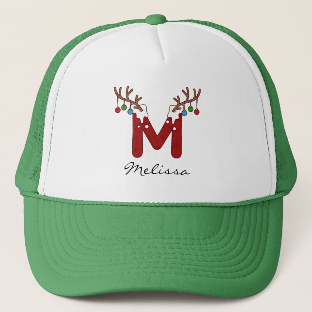 Gorra De Camionero Navidades Monogramas Vacaciones familiares coincid (Anverso)