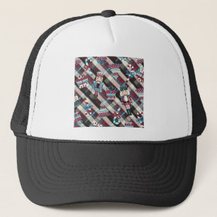 Gorra De Camionero Navidades Nutcracker Plaid Blue Burgundy