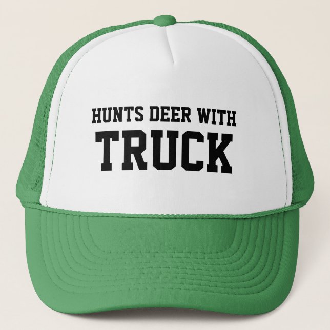 Gorra De Camionero NAVIDADES Regalo Idea Béisbol HUNT DEER CON CAMIÓN (Anverso)