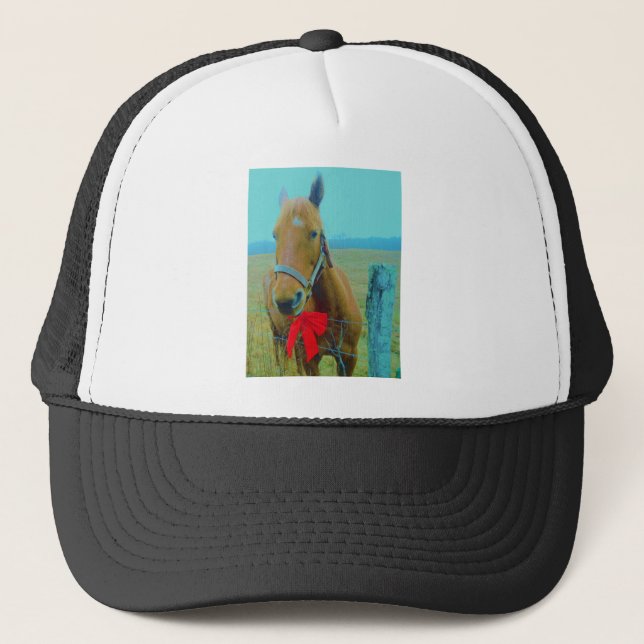 Gorra De Camionero navidades retro Caballo (Anverso)