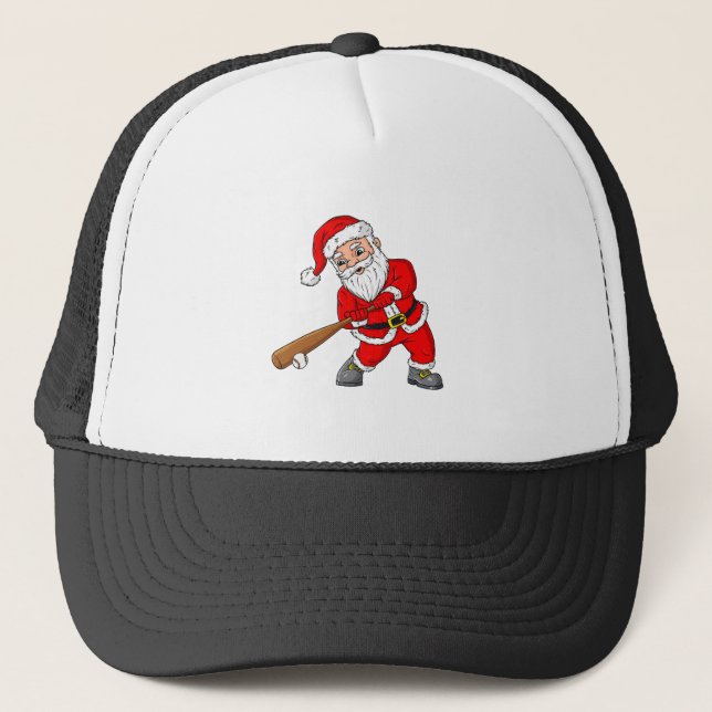 Gorra De Camionero Navidades Santa Claus con niños de béisbol (Anverso)