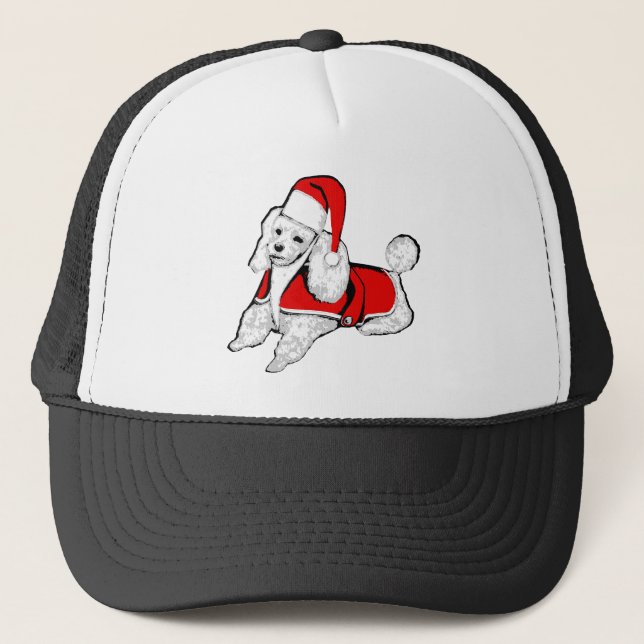 Gorra De Camionero navidades santa claus poodle (Anverso)