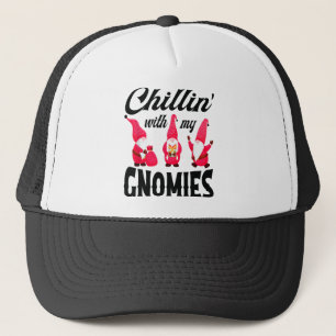 Gorra De Camionero Navidades Santa Hat Gnome Chillin con mis gnomos