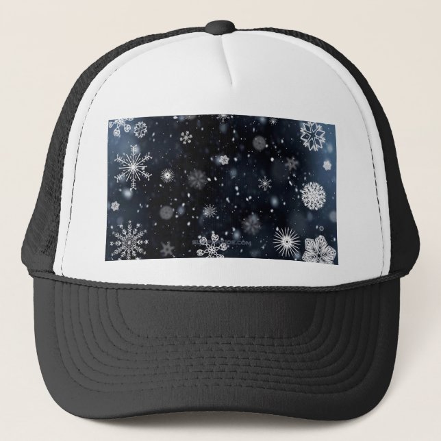 Gorra De Camionero Navidades SlipperyJoe cayendo varios tamaños de fo (Anverso)