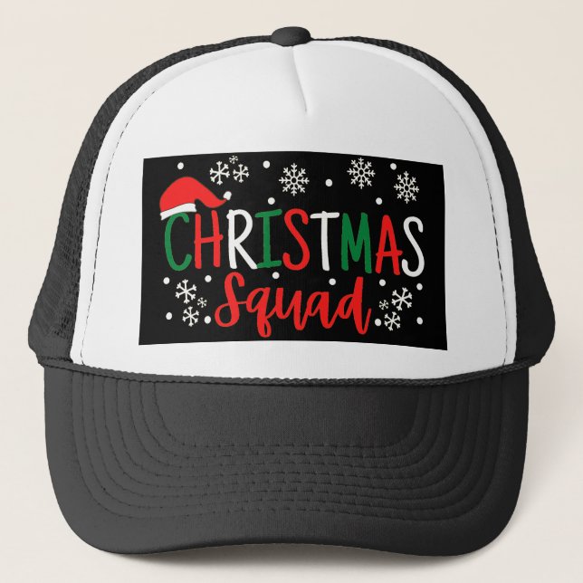 GORRA DE CAMIONERO NAVIDADES SQUAD (Anverso)
