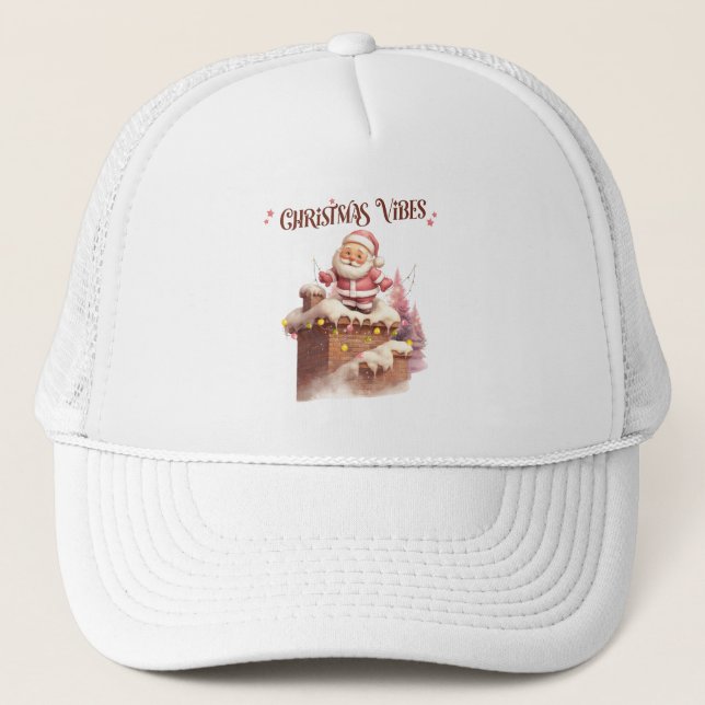 Gorra De Camionero Navidades Vibes Pink Santa (Anverso)