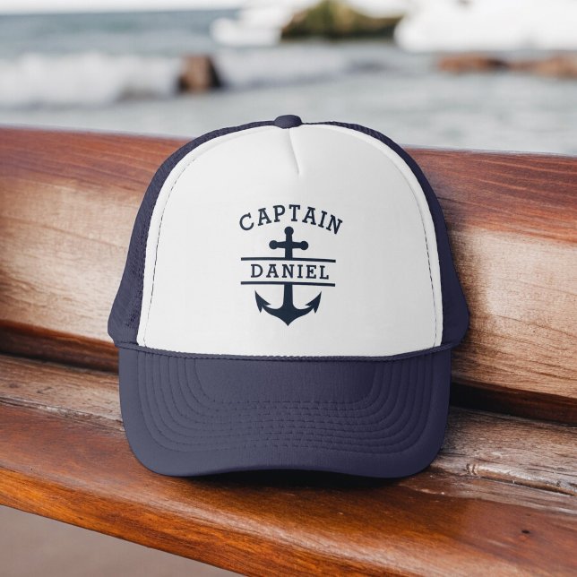 Gorra De Camionero Navy Blue Captain Boat Nautical Anchor Ship (Subido por el creador)