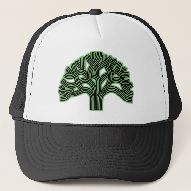 Gorra De Camionero Neblina del verde del árbol de Oakland (Anverso)