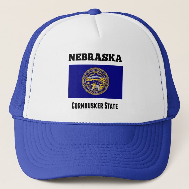 Gorra De Camionero Nebraska, Estado de Cornhusker, (Anverso)