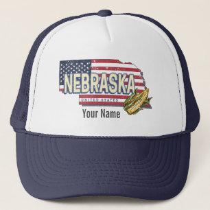 Gorra De Camionero Nebraska Estados Unidos Retro State Map Vintage US